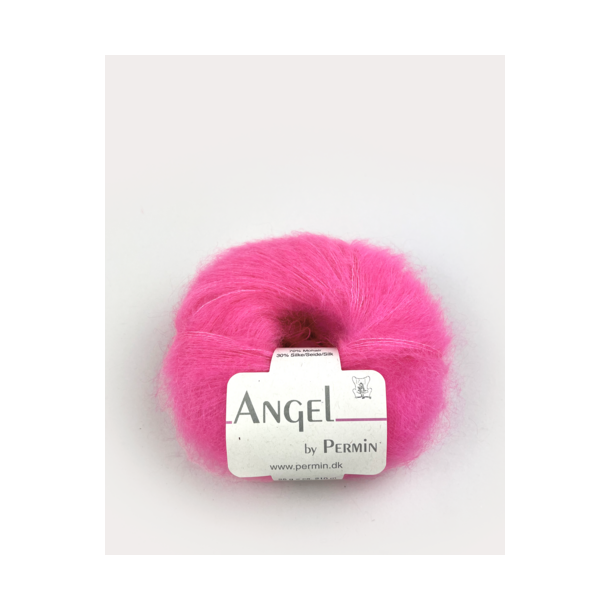 Permin - Angel - mohair/silke garn - Neon Pink (35) - 25g