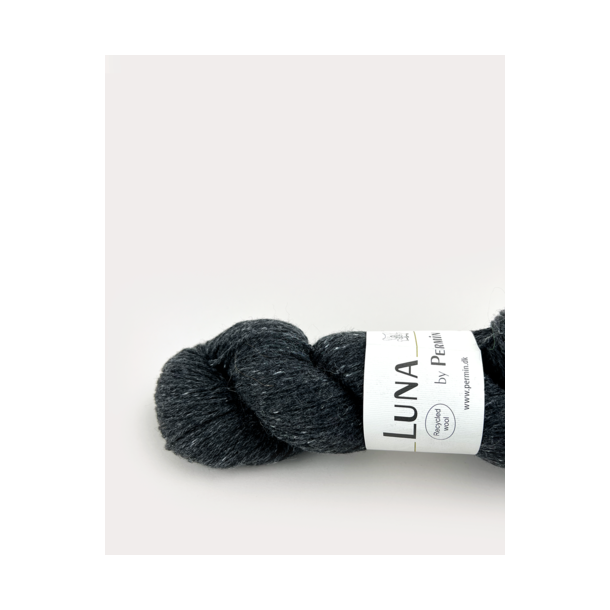 Permin - Luna - recycled uldgarn - Koksgr (01) - 50g