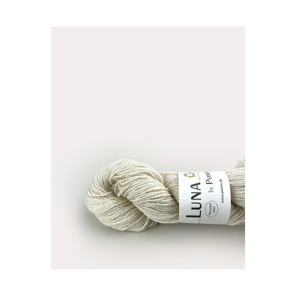 Permin - Luna - recycled uldgarn - R�hvid (13) - 50g