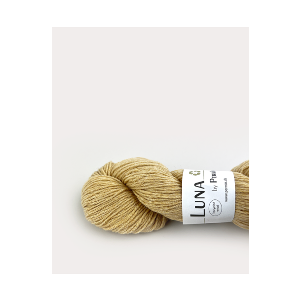 Permin - Luna - recycled uldgarn - Gul (14) - 50g