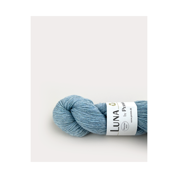 Permin - Luna - recycled uldgarn - Lysebl� (27) - 50g