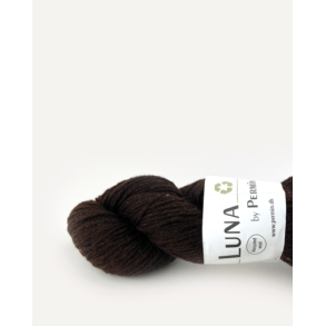 Permin - Luna - recycled uldgarn - Mrkebrun (30) - 50g