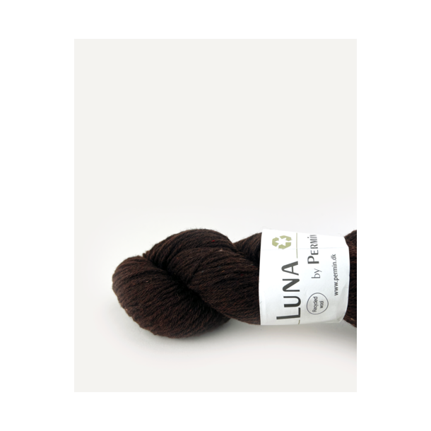 Permin - Luna - recycled uldgarn - M�rkebrun (30) - 50g
