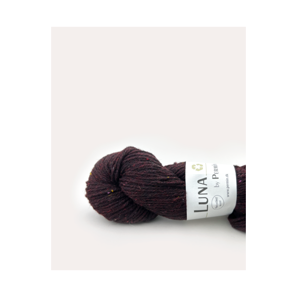 Permin - Luna - recycled uldgarn - Bordeaux (35) - 50g