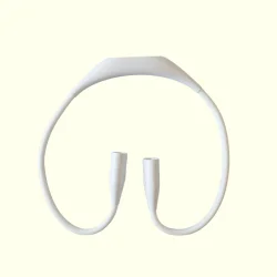 Hvid nakkelampe med LED lys - Genopladelig