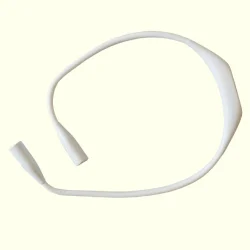 Hvid nakkelampe med LED lys - Genopladelig