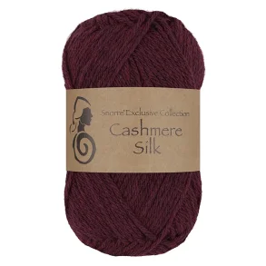 Viking Garn - Cashmere Silk - Cashmere og silkegarn - M�rk Blomme 658 - 25g