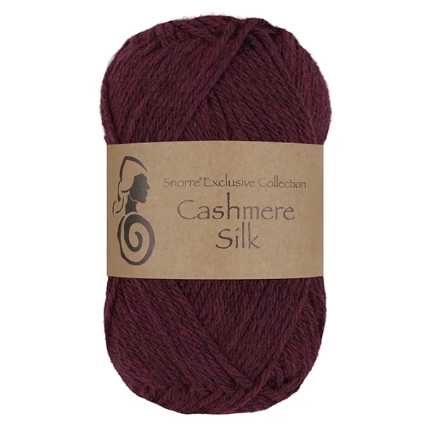 Viking Garn - Cashmere Silk - Cashmere og silkegarn - M�rk Blomme 658 - 25g