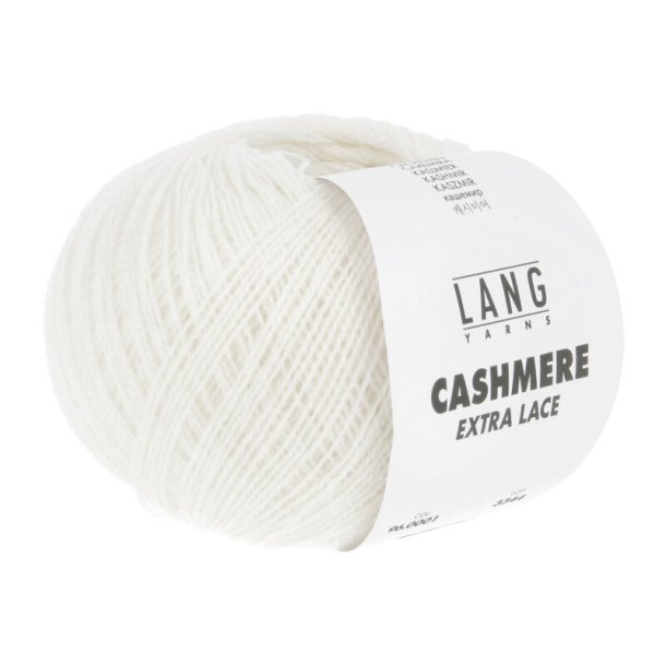 Lang Yarns - Cashmere Extra Lace - Cashmere uldgarn - Fv. 0001 - 25g