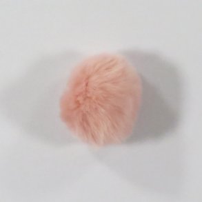 Pom pom i kaninhr - 6cm - Pudder