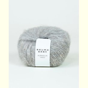Rauma Garn - Alpakka Lin - alpaca/h�r/uld garn - Tweed Varm Gr� (16066) - 50g