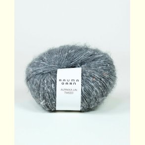 Rauma Garn - Alpakka Lin - alpaca/h�r/uld garn - Tweed M�rk Gr� (21266) - 50g
