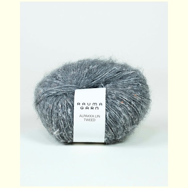 Rauma Garn - Alpakka Lin - alpaca/h�r/uld garn - Tweed M�rk Gr� (21266) - 50g