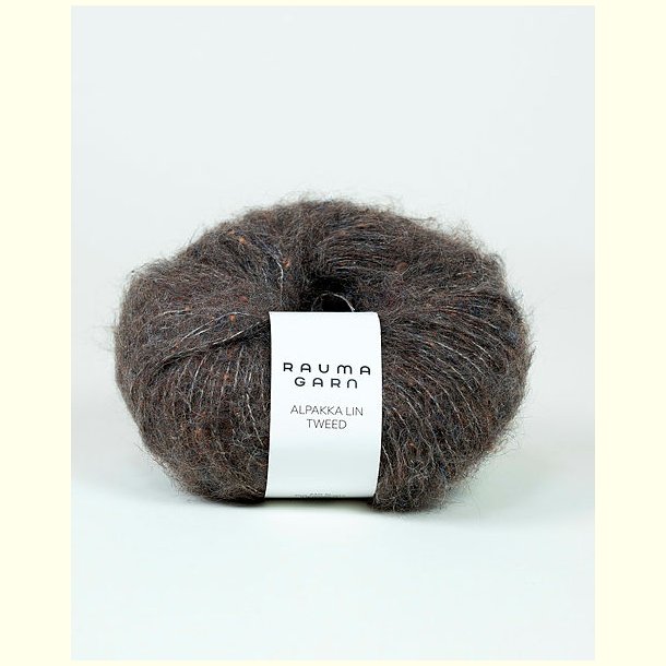 Rauma Garn - Alpakka Lin - alpaca/h�r/uld garn - Tweed M�rk Brun (21798) - 50g