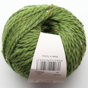 BC Garn - Hamelton Tweed 2 GOTS - uldgarn - ble Grn (24) - 50g