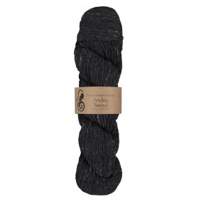 Viking Garn - Andes Tweed - Alpaca og Merino uldgarn - Sort 203 - 50g