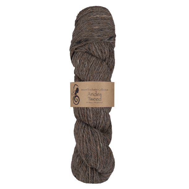 Viking Garn - Andes Tweed - Alpaca og Merino uldgarn - Mellembrun 209 - 50g