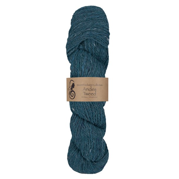 Viking Garn - Andes Tweed - Alpaca og Merino uldgarn - Turkis 229 - 50g