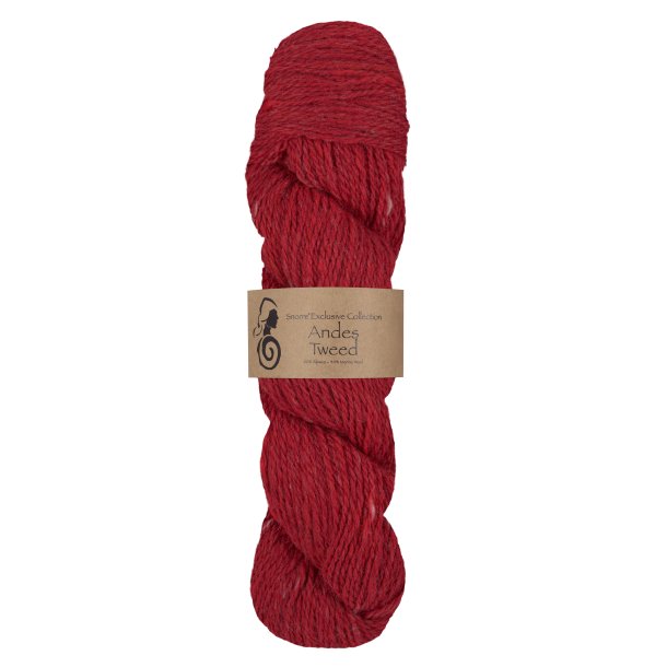 Viking Garn - Andes Tweed - Alpaca og Merino uldgarn - R�d 250 - 50g