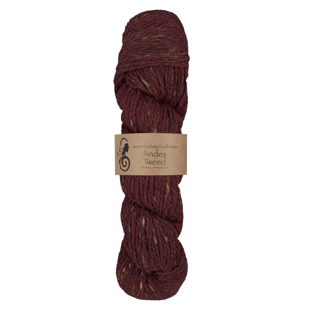 Viking Garn - Andes Tweed - Alpaca og Merino uldgarn - Burgunder 258 - 50g