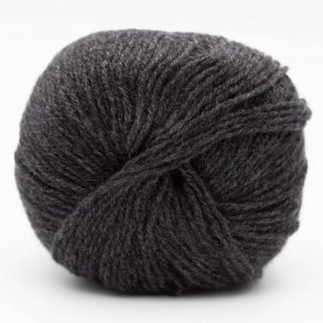 *Kremke Soul Wool - Eco Cashmere uldgarn Fingering - Anthracite 10005 - 25g