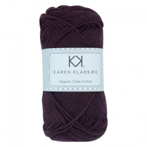 Karen Klarbk - 8/4 kologisk bomuldsgarn - Aubergine 0045 - 50g