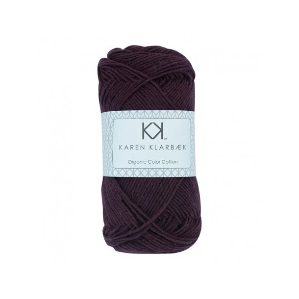 Karen Klarbk - 8/4 kologisk bomuldsgarn - Aubergine 0045 - 50g