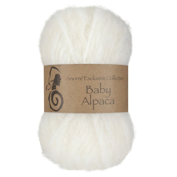 Viking Garn - Baby Alpaca - Alpaca garn - Hvid 300 - 25g