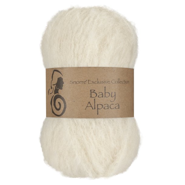 Viking Garn - Baby Alpaca - Alpaca garn - Naturhvid 302 - 25g