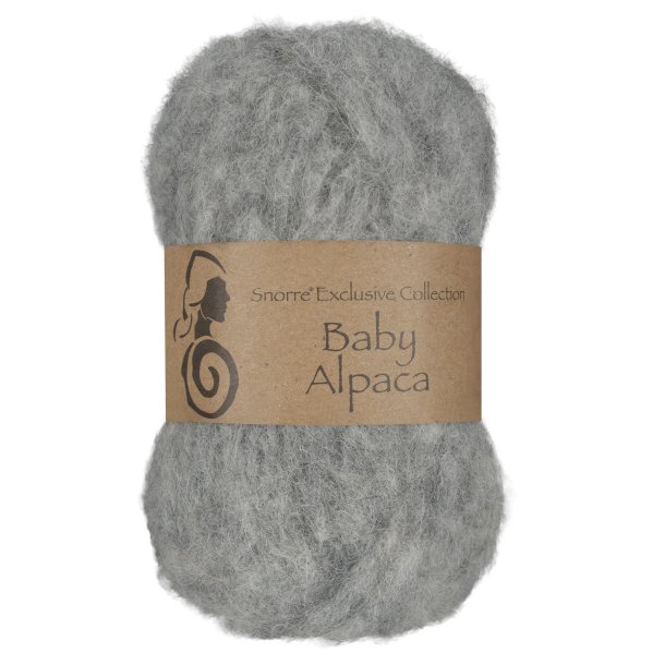 Viking Garn - Baby Alpaca - Alpaca garn - Lys gr� 313 - 25g