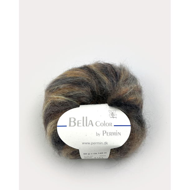 Permin - Bella Color - mohair/uld garn - Brun (157) - 50g