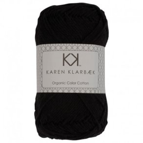 Karen Klarbk - 8/4 kologisk bomuldsgarn - Black 0017 - 50g