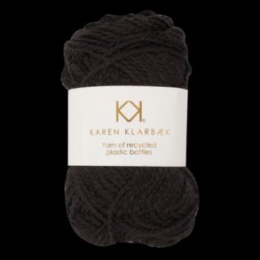 Karen Klarbk - Recycled Bottle Yarn - polyester garn - Black 3008 - 50g