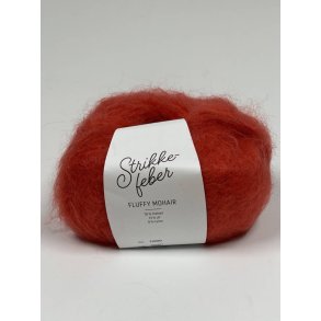 Strikkefeber - Fluffy Mohair - Mohair/uld garn - Blodappelsin 090 - 50g