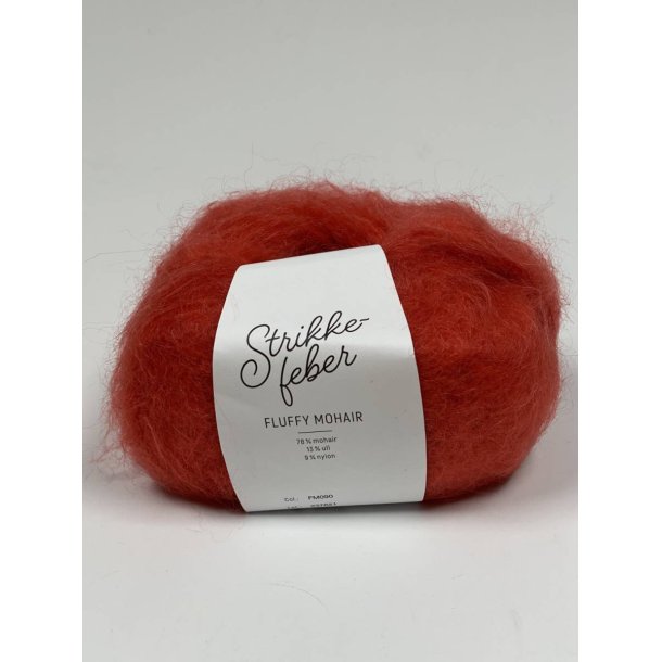 Strikkefeber - Fluffy Mohair - Mohair/uld garn - Blodappelsin 090 - 50g