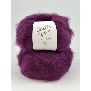 Strikkefeber - Fluffy Mohair - Mohair/uld garn - Blomme 252 - 50g