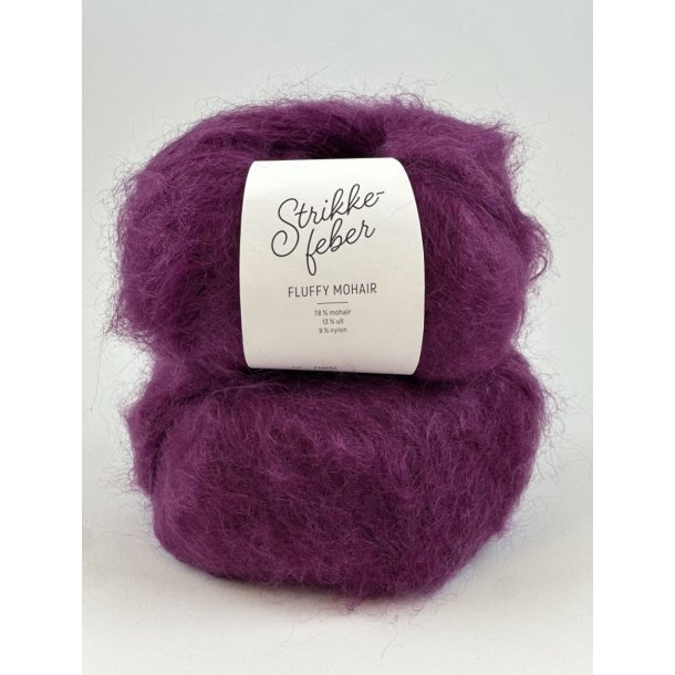 Strikkefeber - Fluffy Mohair - Mohair/uld garn - Blomme 252 - 50g
