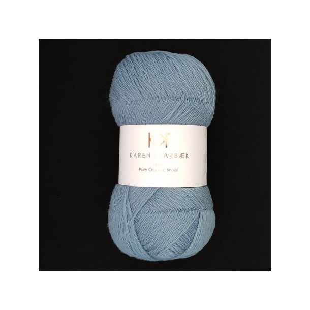 Karen Klarbk - Fine Pure Organic Wool uldgarn - Blue 2504 - 50g