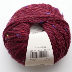 BC Garn - Hamelton Tweed 2 GOTS - uldgarn - Bordeaux (08) - 50g