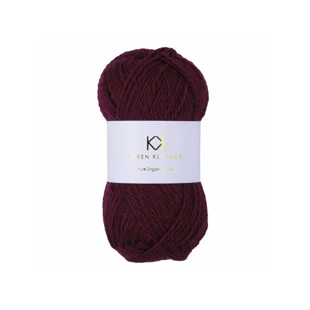 Karen Klarbk - Pure Organic Wool - uldgarn - Bordeaux 2025 - 50g