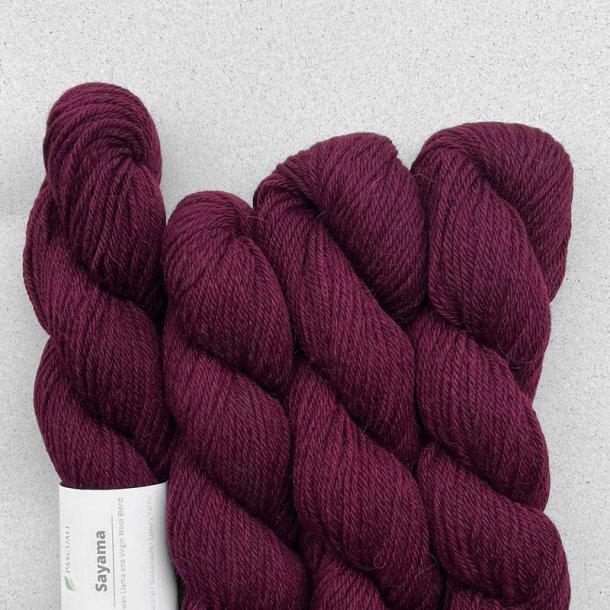 Pascuali - Sayama - lama/hjlandsuld garn - Bordeaux 300 - 50g