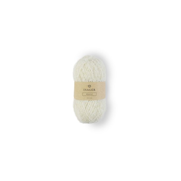 Isager - Boucl&eacute; - Alpaca uldgarn - Fv. E0 - 50g