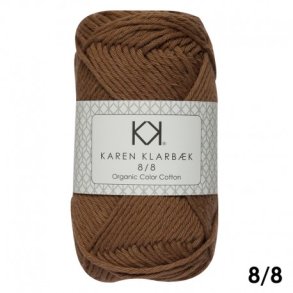 Karen Klarbk - 8/8 kologisk Bomuldsgarn - Brown Sugar 1010 - 50g 