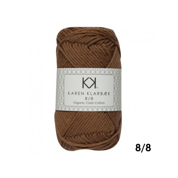 Karen Klarbk - 8/8 kologisk Bomuldsgarn - Brown Sugar 1010 - 50g 