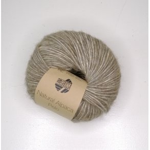 Lana Grossa - Natural Alpaka Pelo - bomuld/alpaca/merino uldgarn - Khaki meleret (0021) - 50g