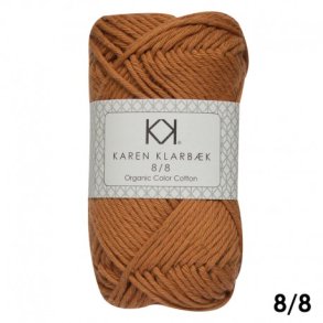 Karen Klarbk - 8/8 kologisk Bomuldsgarn - Burned Orange 1009 - 50g 