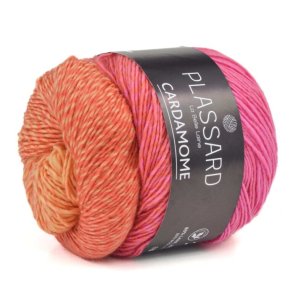 Plassard - Cardamome - cashmere/merino uldgarn - Pink/Gul (34) - 100g