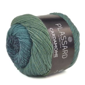 Plassard - Cardamome - cashmere/merino uldgarn - Grn/Granit (78) - 100g