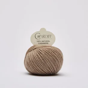 Cardiff Cashmere - Cashmere Classic uldgarn - Brown 511 (ufarvet) - 25g