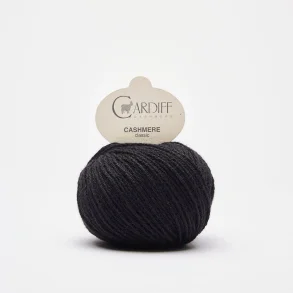 Cardiff Cashmere - Cashmere Classic uldgarn - Nero 516 - 25g